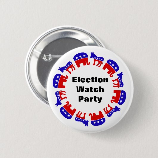 Party der Wahlbeobachtung Button (Vorne & Hinten)