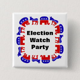 Party der Wahlbeobachtung Button