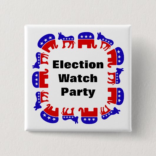 Party der Wahlbeobachtung Button (Vorderseite)