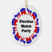 Party der Wahlbeobachtung Keramik Ornament (Rechts)