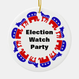 Party der Wahlbeobachtung Keramik Ornament