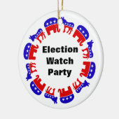 Party der Wahlbeobachtung Keramik Ornament (Links)