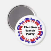 Party der Wahlbeobachtung Magnet (Vorderseite/Rückseite)