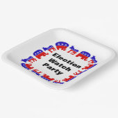 Party der Wahlbeobachtung Pappteller (Gewinkelt)