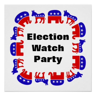Party der Wahlbeobachtung Poster