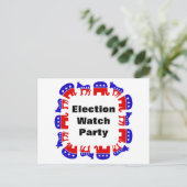 Party der Wahlbeobachtung Postkarte (Stehend Vorderseite)