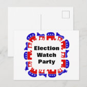 Party der Wahlbeobachtung Postkarte (Vorne/Hinten)