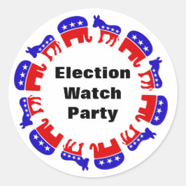 Party der Wahlbeobachtung Runder Aufkleber