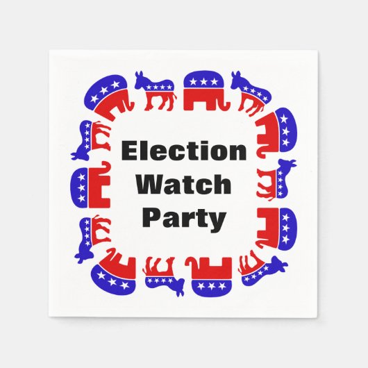 Party der Wahlbeobachtung Serviette (Vorderseite)