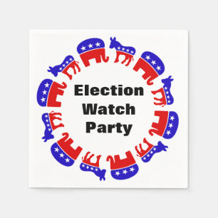 Party der Wahlbeobachtung Serviette