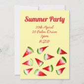 Party der Wassermelone Einladung (Vorderseite)