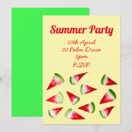 Party der Wassermelone Einladung
