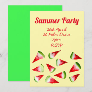 Party der Wassermelone Einladung