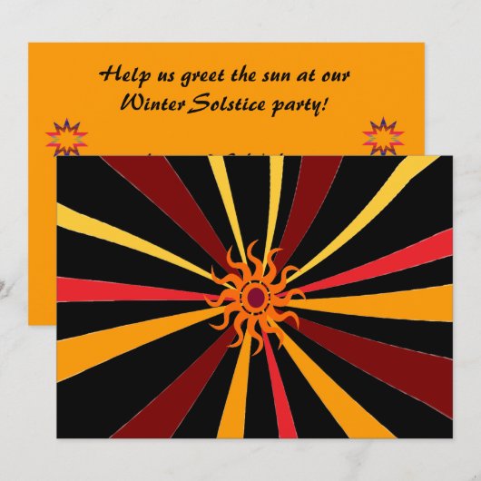 Party der Wintersolstiz Einladung (Vorne/Hinten)