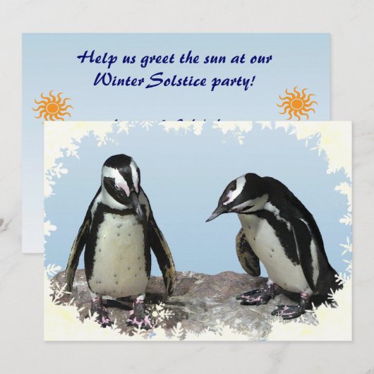 Party der Wintersolstiz Einladung (Vorne/Hinten)