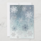 Party der Winterwunder-Schneeflocken Einladung (Rückseite)