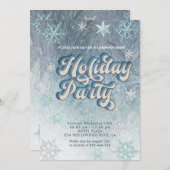 Party der Winterwunder-Schneeflocken Einladung (Vorne/Hinten)