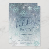 Party der Winterwunder-Schneeflocken Einladung (Vorne/Hinten)