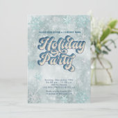 Party der Winterwunder-Schneeflocken Einladung (Stehend Vorderseite)