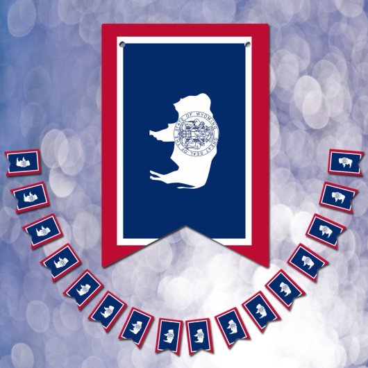 Party der "Wyoming Flag", Banners / Hochzeiten Wimpelkette