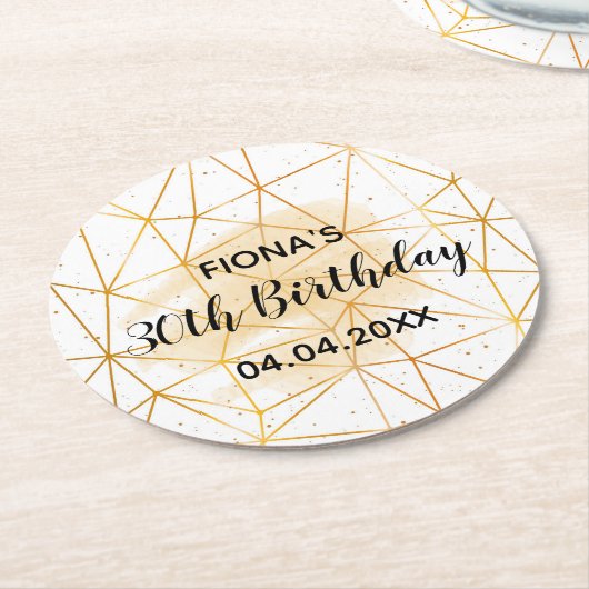 Party des 30. runder pappuntersetzer (Angewinkelt)