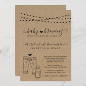 Party des Baby Brewing Coupels Einladung (Vorne/Hinten)