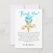 Party des Blauen Eiscremes Dankeskarte (Vorderseite)