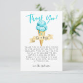 Party des Blauen Eiscremes Dankeskarte (Stehend Vorderseite)