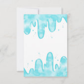 Party des Blauen Eiscremes Dankeskarte (Rückseite)