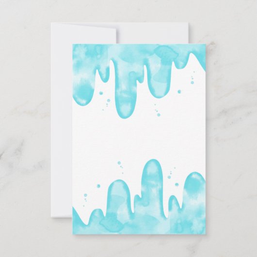 Party des Blauen Eiscremes Dankeskarte (Rückseite)