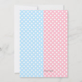 Party des Blauen und rosa Beförderungsgeschlechts Einladung (Rückseite)
