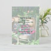 Party des Blumengartens Einladung (Stehend Vorderseite)