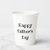 Party des einfachen Vaters Schwarz-weiß Pappbecher (Rückseite)