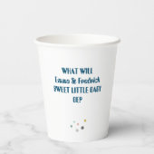 Party des Eiskremgeschlechts Pappbecher (Rückseite)