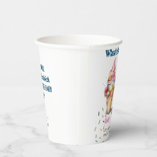 Party des Eiskremgeschlechts Pappbecher (Rechts)