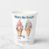 Party des Eiskremgeschlechts Pappbecher (Vorderseite)