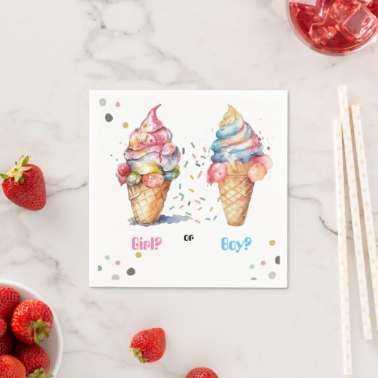 Party des Eiskremgeschlechts Serviette (Beispiel)