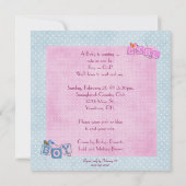 Party des Geschlechts Einladung (Rückseite)