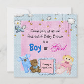 Party des Geschlechts Einladung (Vorderseite)