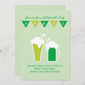Party des Grünen Beer St Patrick's Day Einladung (Vorne/Hinten)
