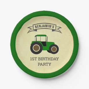 Party des grünen Kindergeburtstags Pappteller