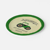 Party des grünen Kindergeburtstags Pappteller (Schrägansicht)