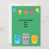 Party des grünen Müllwagens Einladung (Rückseite)