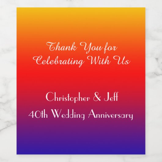 Party des Hellenbogens Weinetikett (Einzelnes Label)