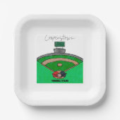 Party des kooperierenden Feldteams Personalisiert Pappteller (Vorderseite)