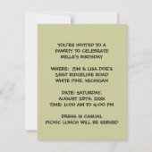 PARTY DES LABRADOR-WELPEN-HUNDPAWRTY LADEN EINLADUNG (Rückseite)