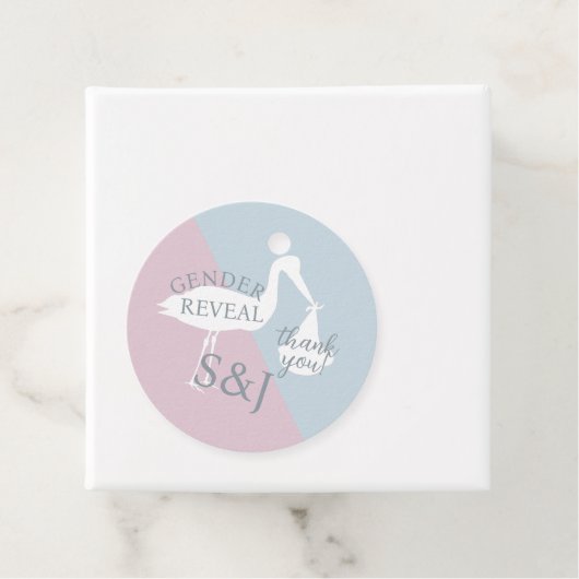 Party des modernen Storchgeschlechts Geschenkanhänger (Beispiel)