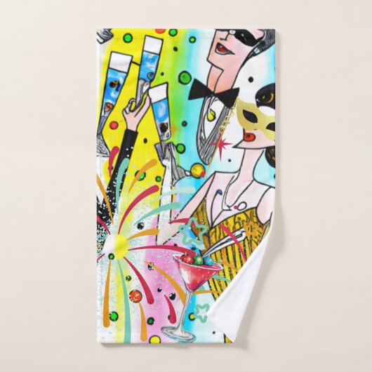 Party des Neujahrs Badhandtuch Set (Handtuch)