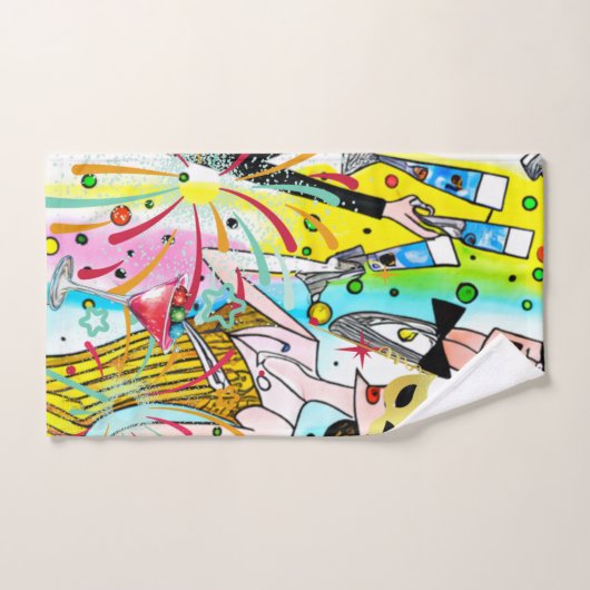 Party des Neujahrs Badhandtuch Set (Handtuch)