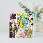 Party des Neujahrs Feiertagskarte (Stehend Vorderseite)